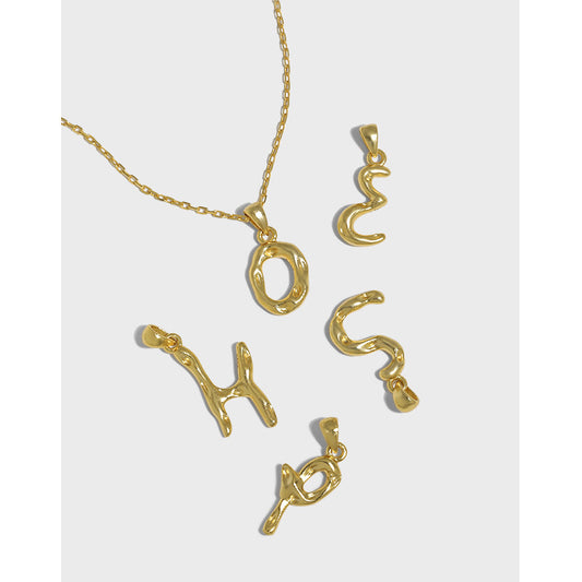 Initial Necklace - Gold Plated Silver