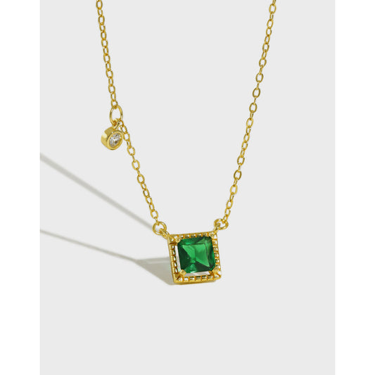 Emerald Cut Topaz Necklace